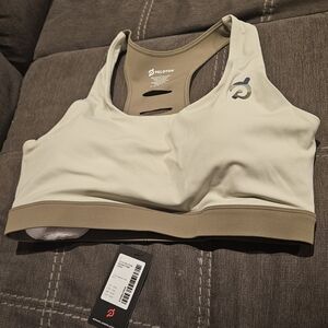 Peloton womens L Advance sports Bra Sage and Gray MSRP $54.00 SU121 NWT!